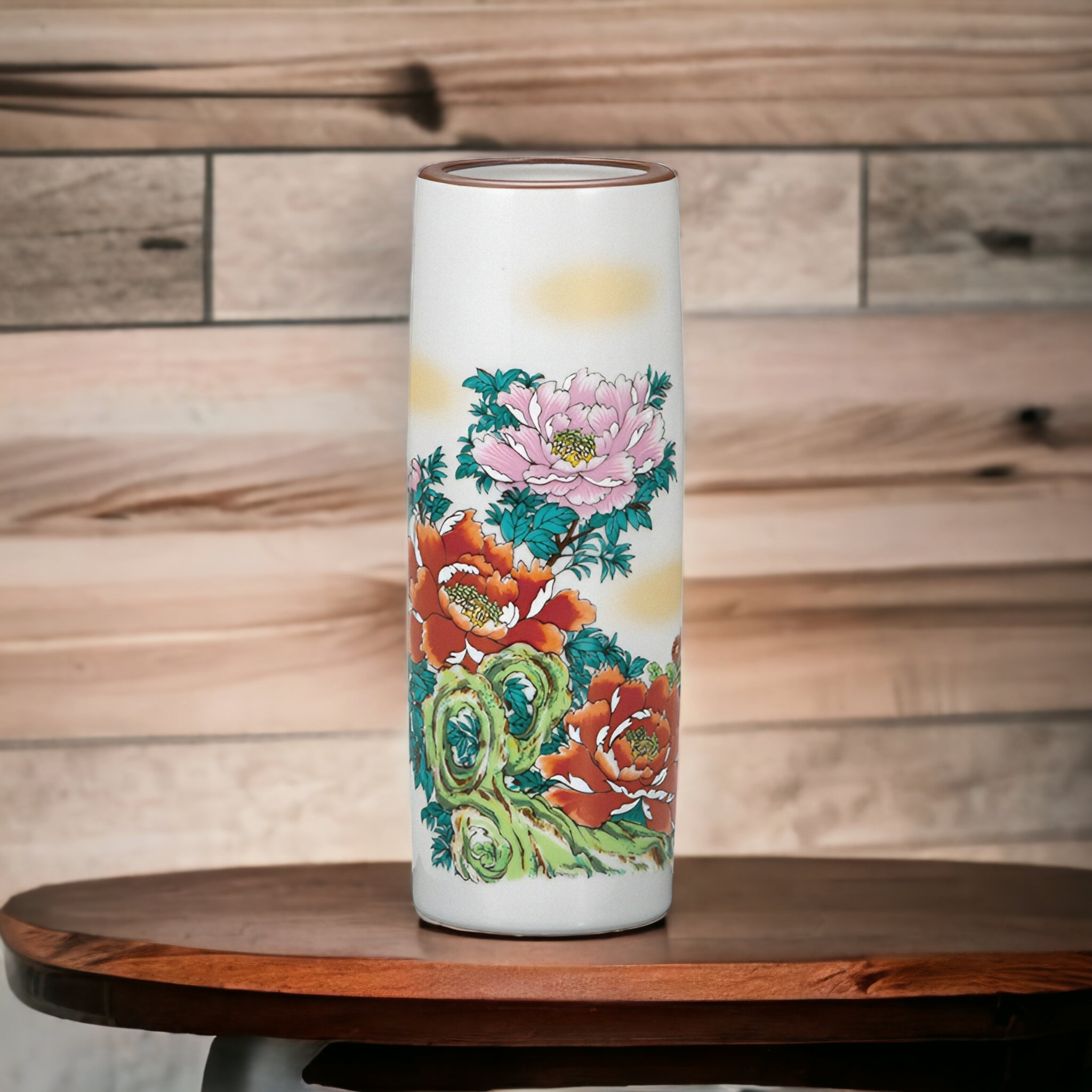 現貨」日本製九谷燒陶瓷花瓶(K8-1219)