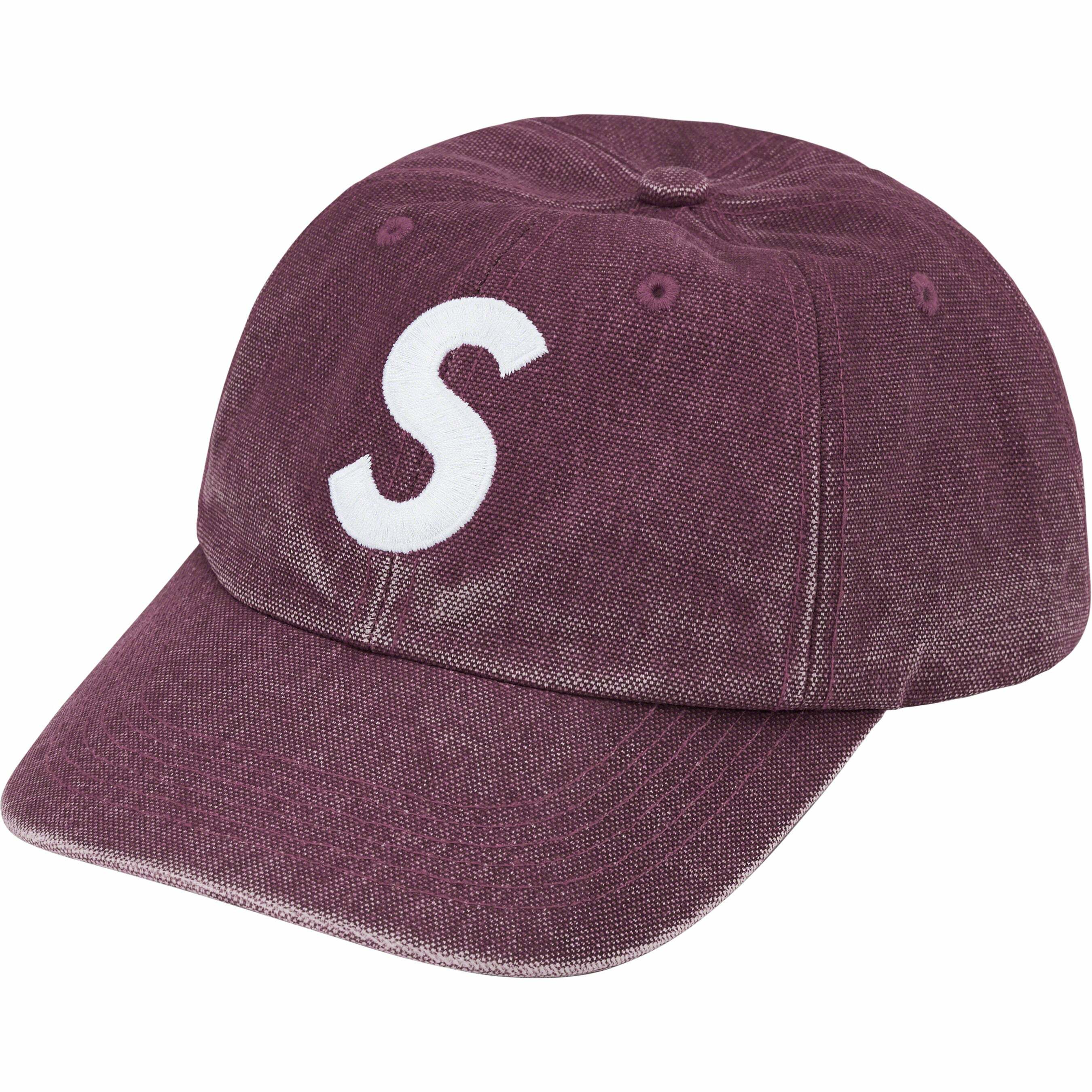 Supreme PIGMENT CANVAS S LOGO 6-PANEL PLUM