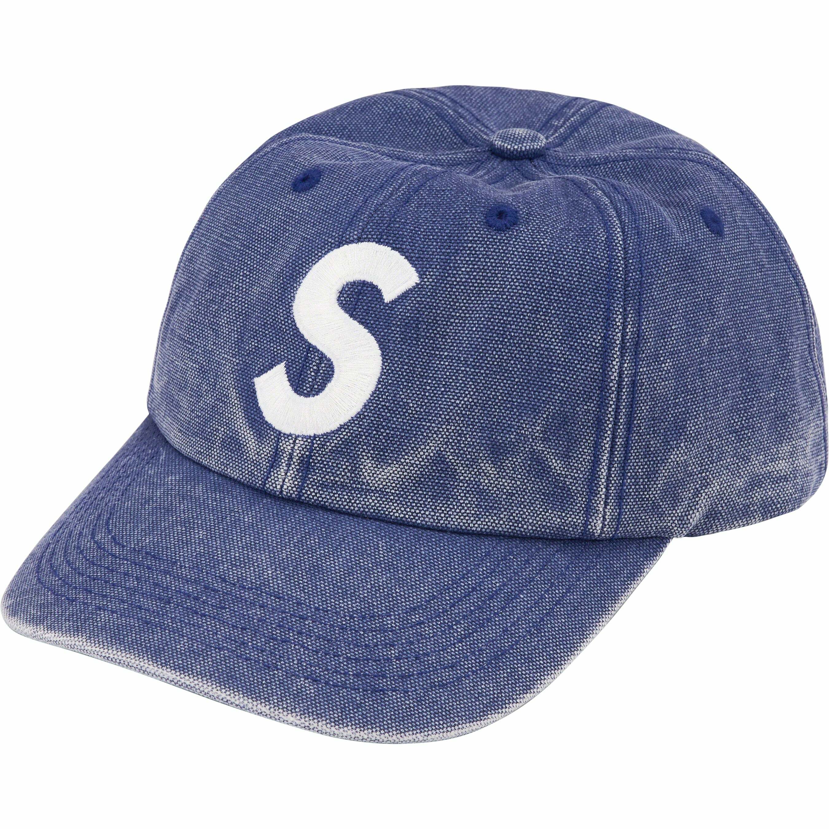 [現貨] Supreme PIGMENT CANVAS S LOGO 6-PANEL NAVY