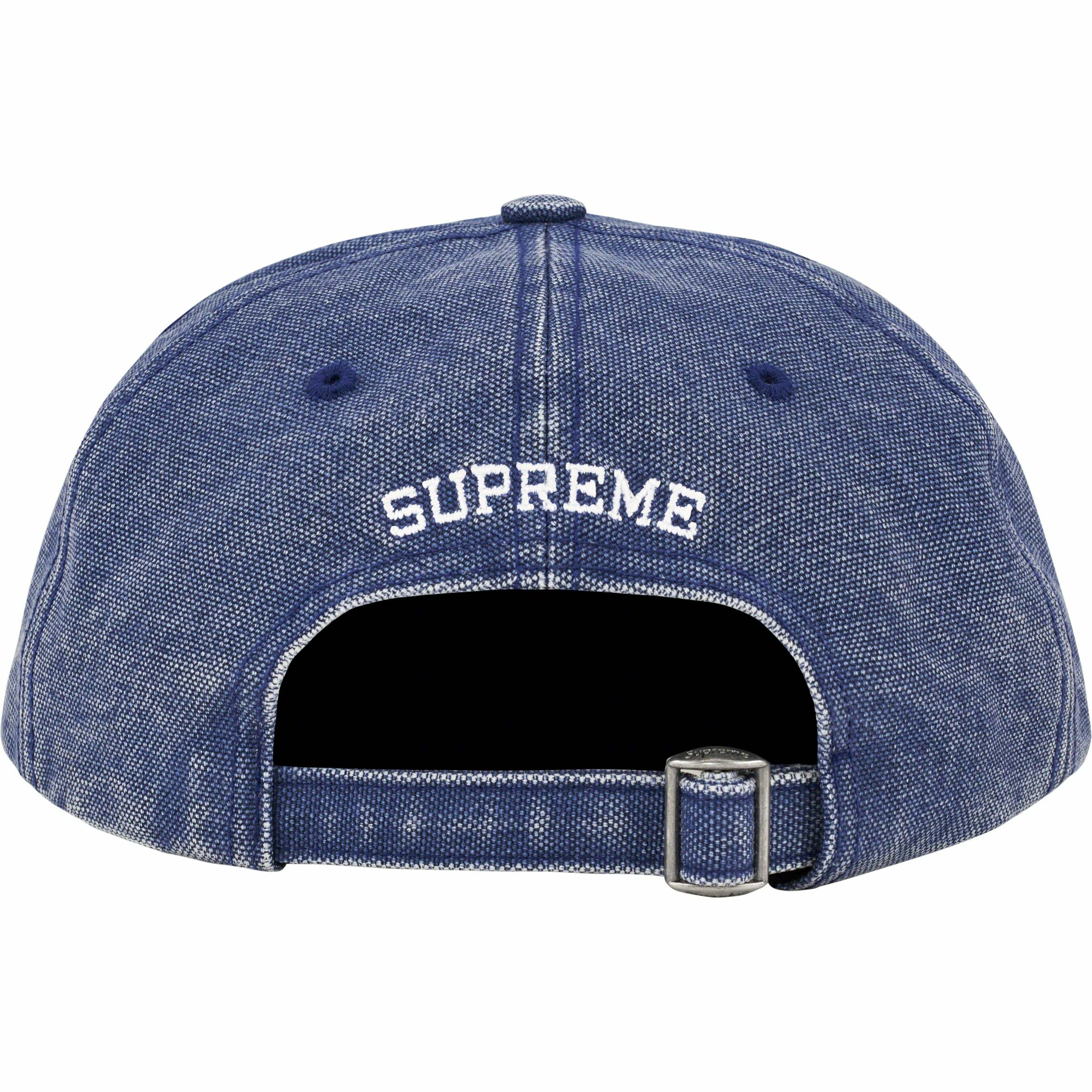 [現貨] Supreme PIGMENT CANVAS S LOGO 6-PANEL NAVY