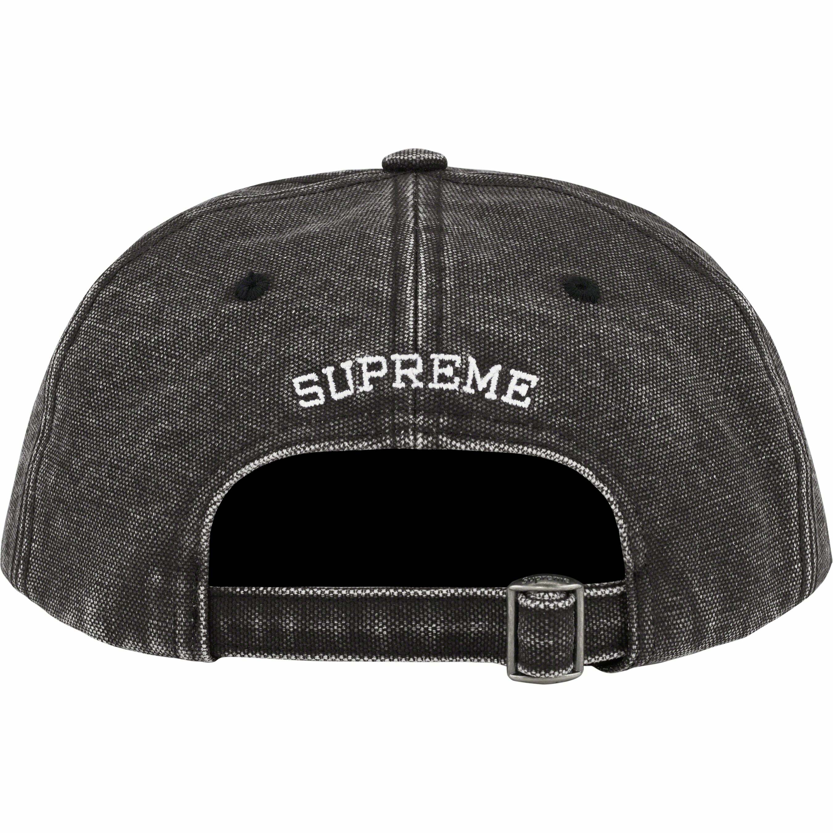 supreme 17ss washed denim cap black-