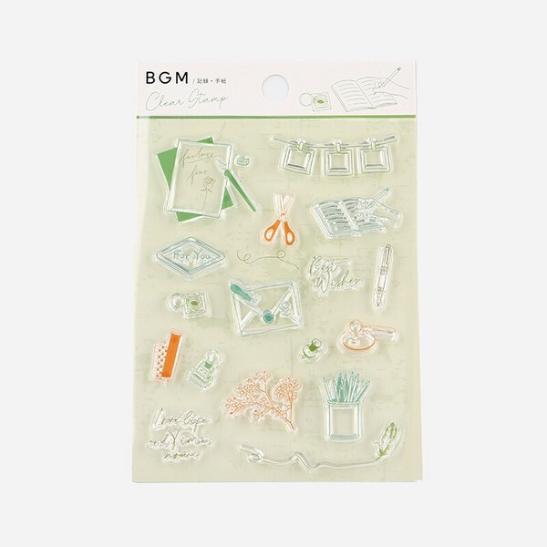 信件 記錄系列  +Clear Stamp 透明印章組 ｜日本BGM