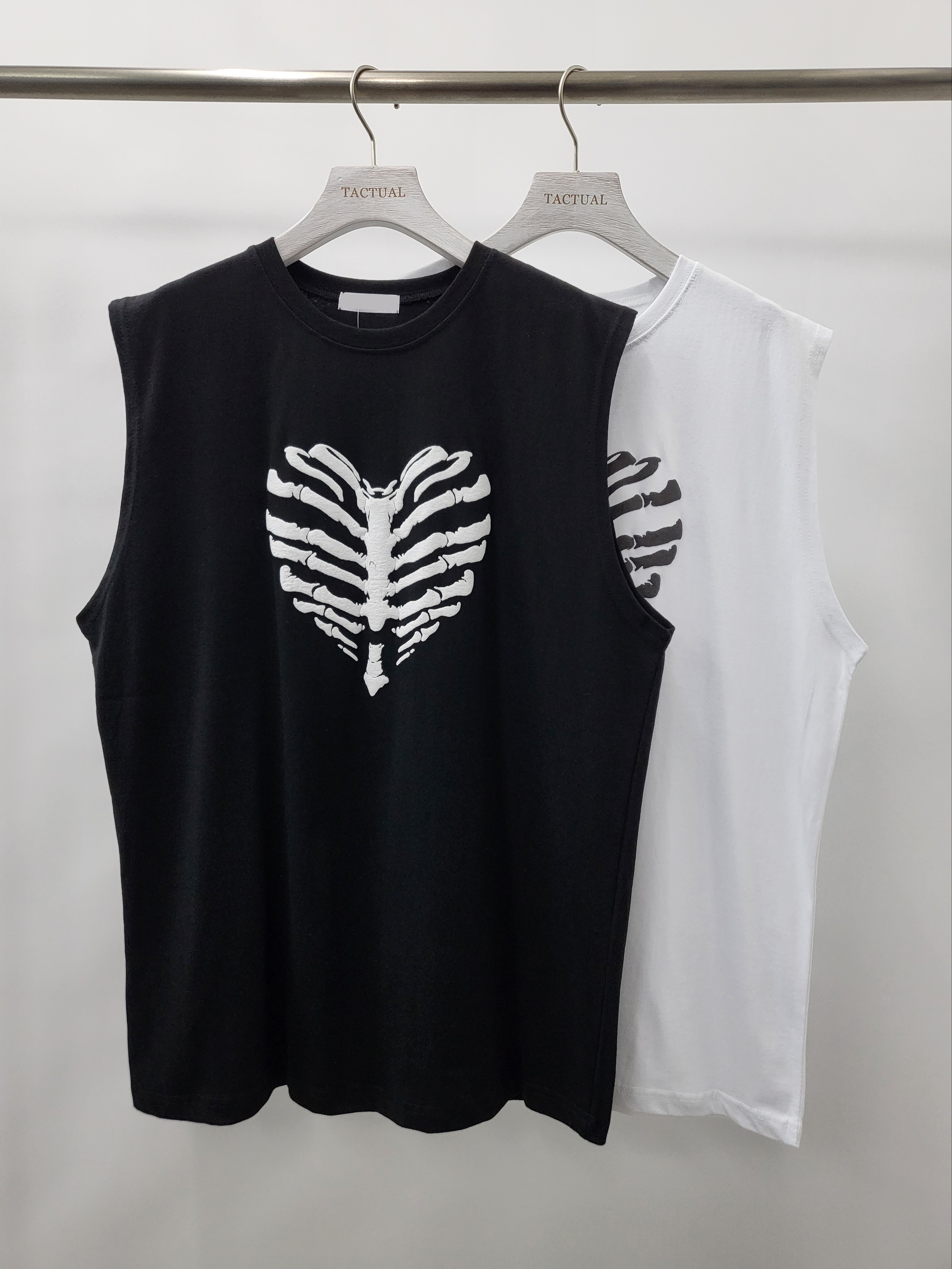 心形骨頭圖案背心 V937