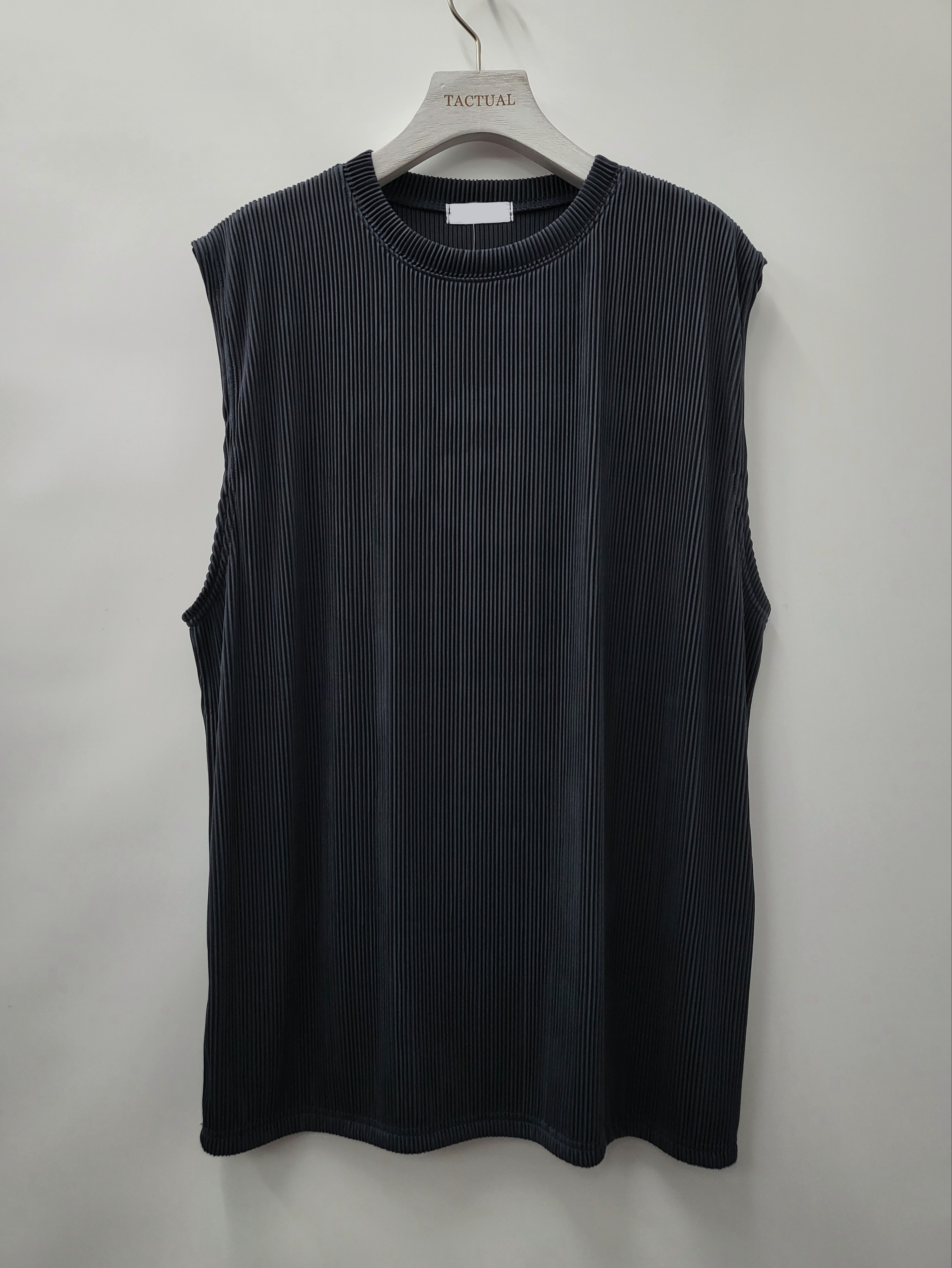 淨色暗直紋背心 V939