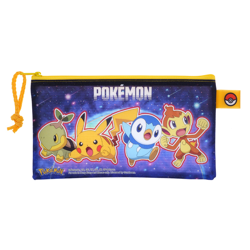 Pokemon PVC 面網底閃紗料拉鍊快勞袋-中  PKM-5476-1