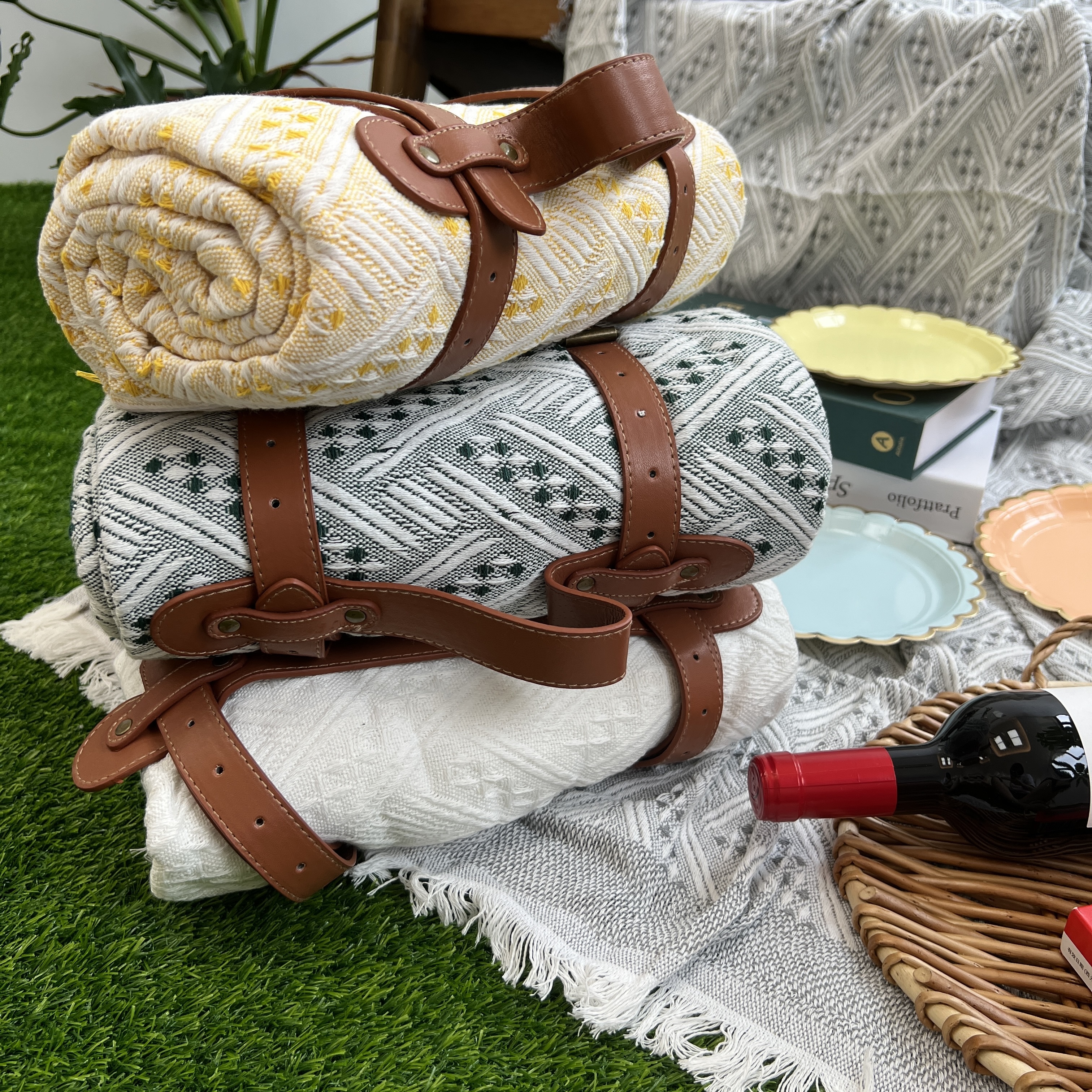 戶外針織野餐墊