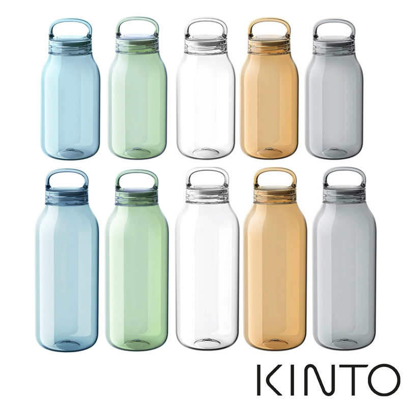 伴桌｜KINTO WATER BOTTLE 輕水瓶(300ml 500ml 950ml 清透晶琉璃黃煙燻