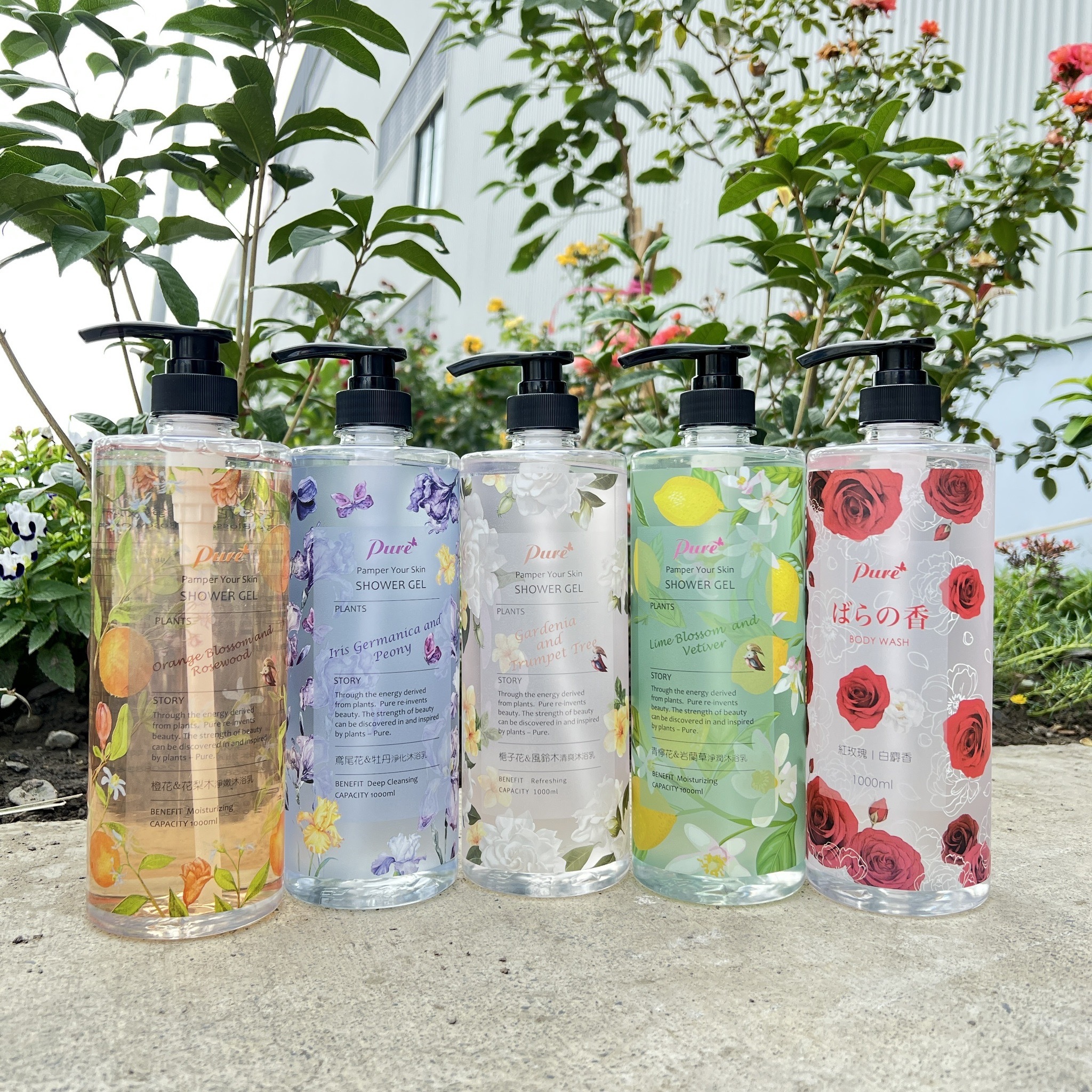 PURE植物香氛沐浴乳-1000ml  超商限3罐 ｜ 沐浴乳 香氛沐浴乳 熱銷款【輕鬆購五金百貨】