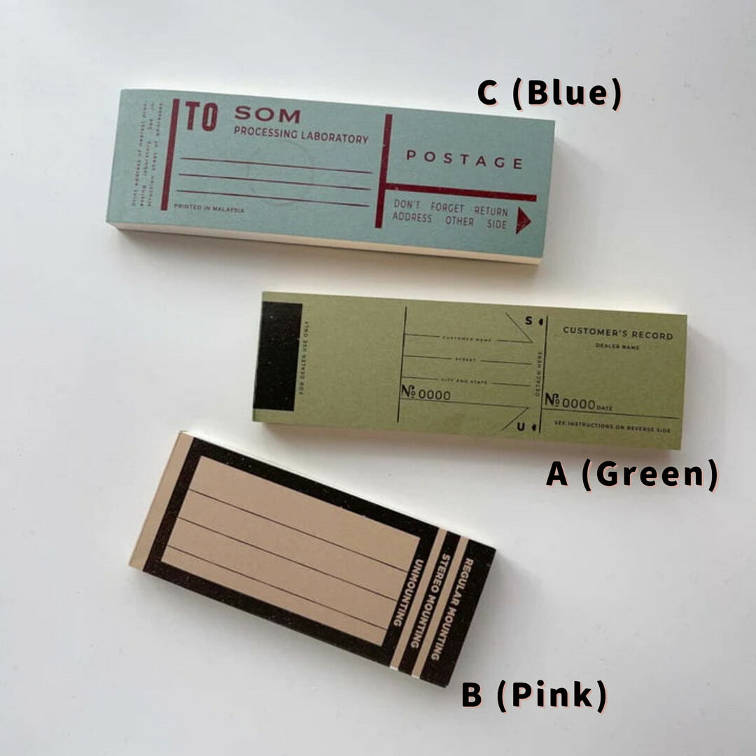 SOM．35mm Film 底片沖洗記事本 A/B/C <整本/分裝>