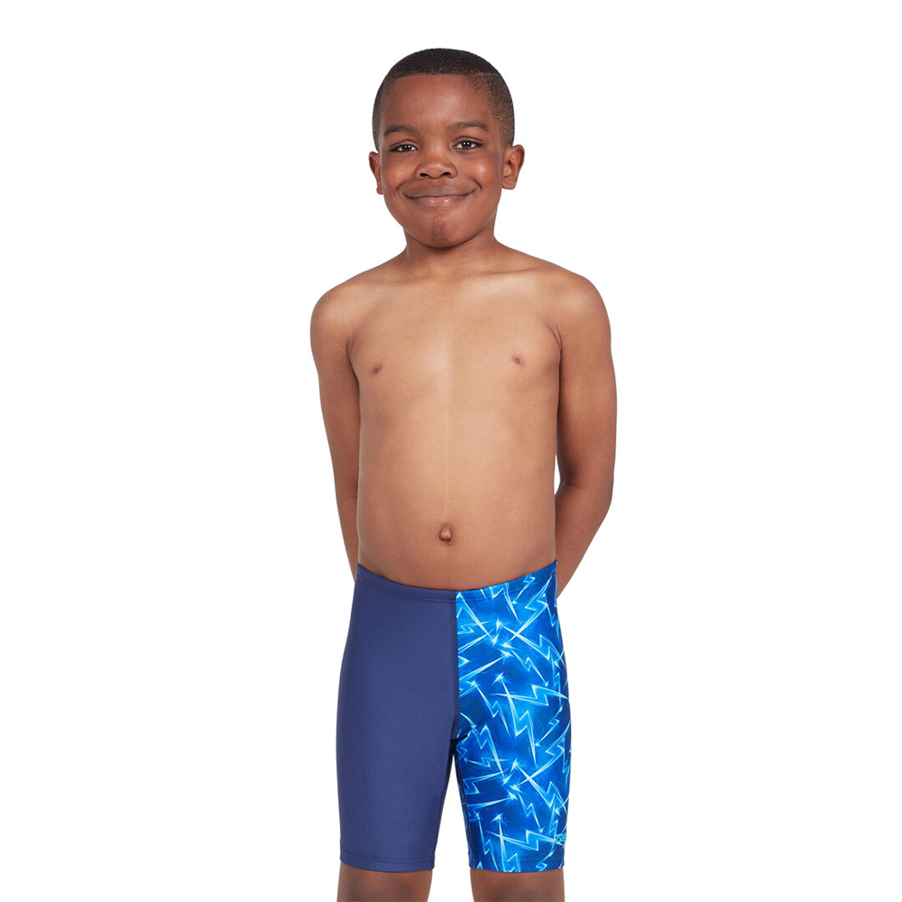 ZOGGS 男孩《堆砌閃電》運動五分泳褲