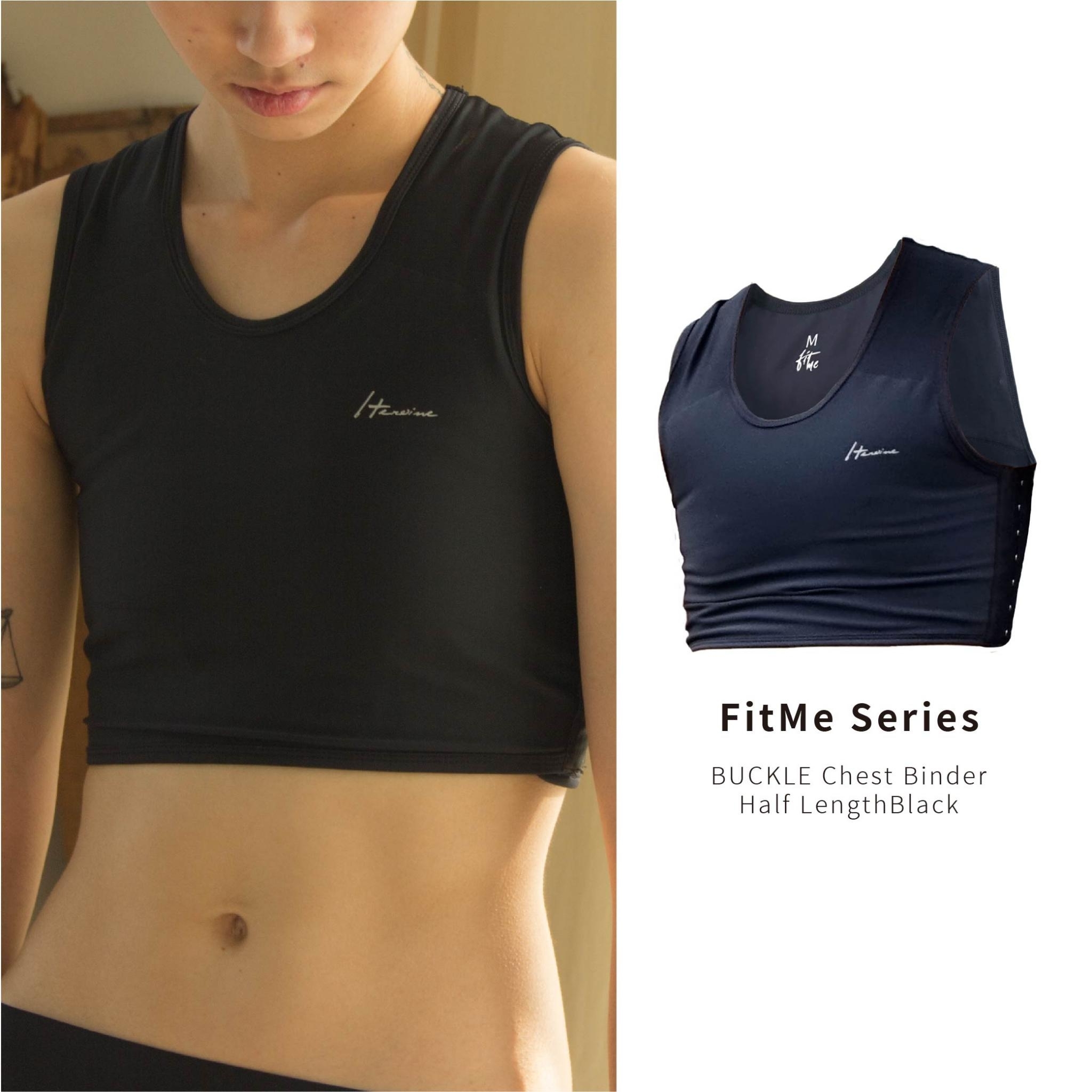FitMe SeriesBUCKLE Chest Binder Half Length Black