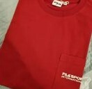 [S] FILA COMFORT FIT INTERNATIONAL POCKET SHORT SLEEVE T-SHIRT,HERITAGE RED, FS2RSF2132X-HRD [FINAL SALE] (SFL233)