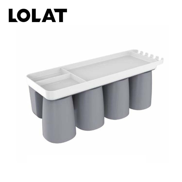 LOLAT磁吸杯架四杯組-灰色A9370GP