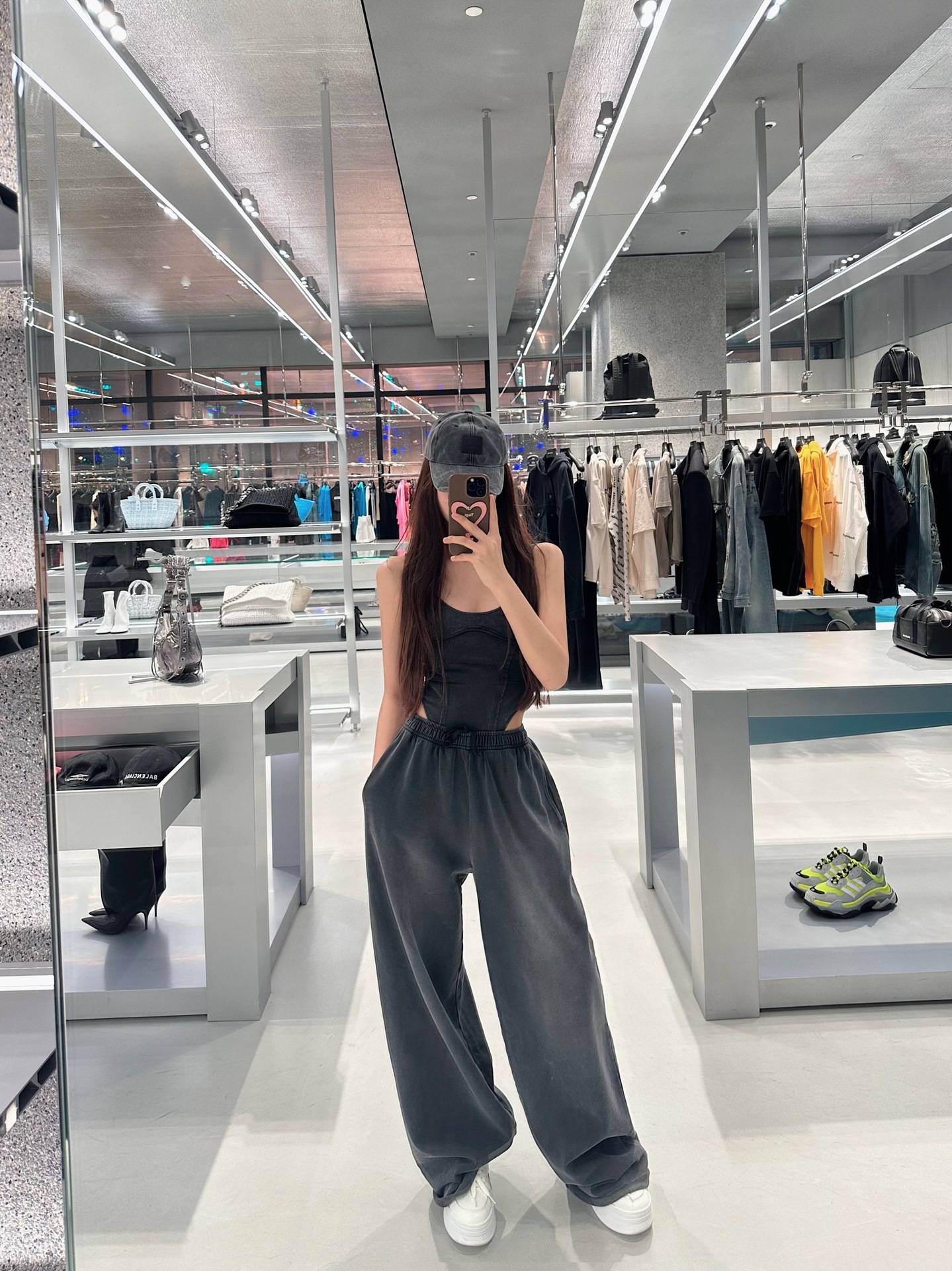 charcoal ash romper pants