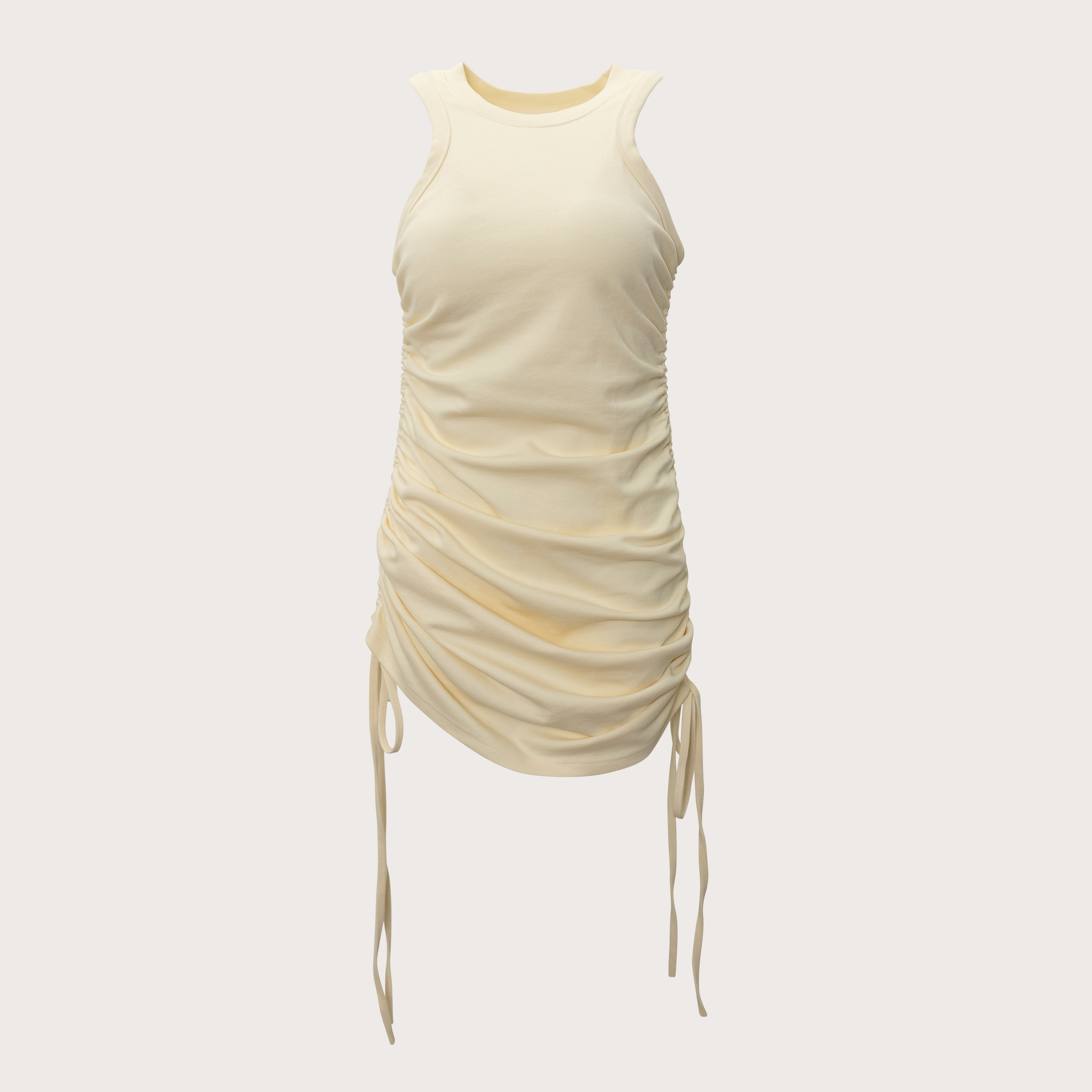 Cream Wrinkled Dress