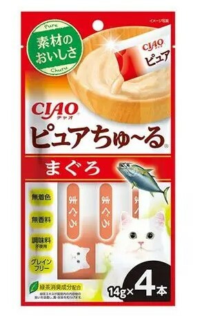[*任選11件$138*] CIAO Pure Churu 吞拿魚醬 (14gx4支裝)