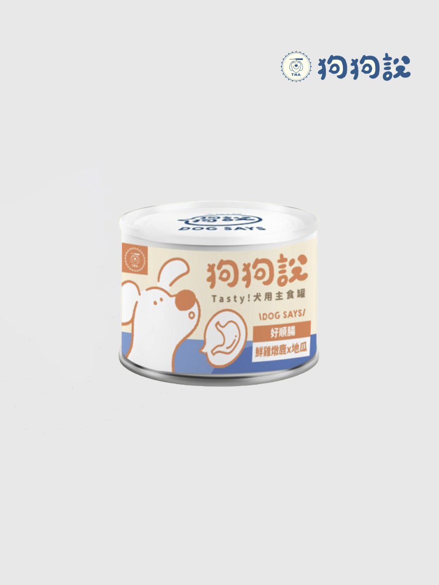 【TNA悠遊】狗狗說 Tasty犬用主食罐｜鮮雞燉鹿 × 地瓜【好順腸】