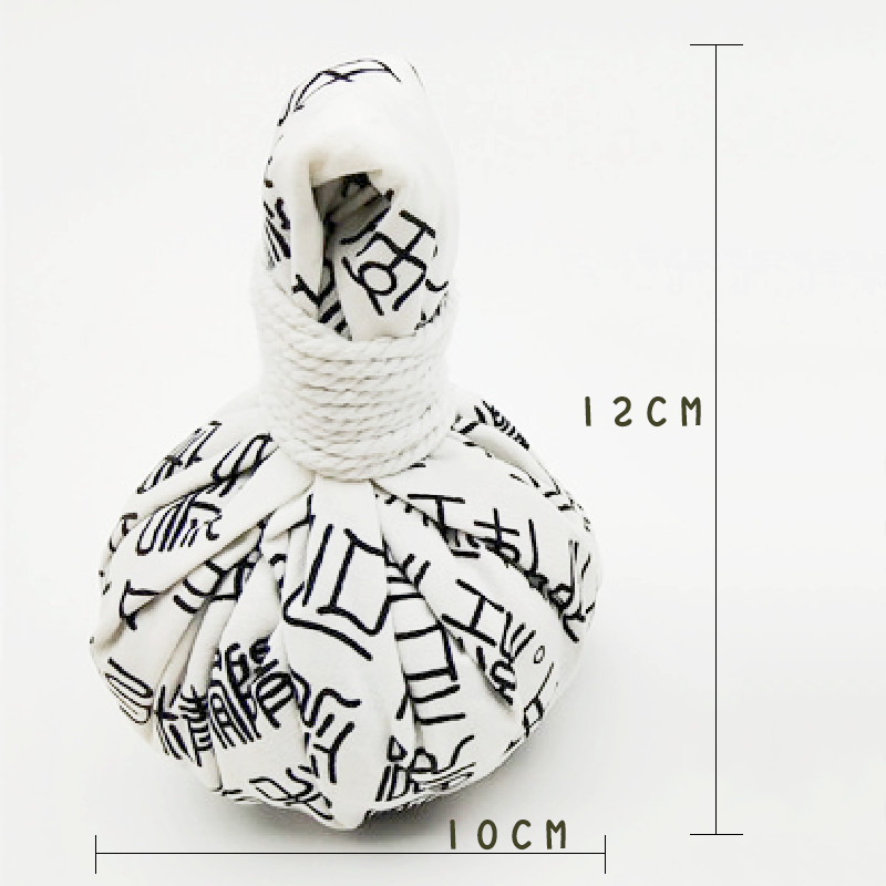 艾草溫炙球  泰式按摩球  艾草熱敷包  草本保健球 按摩球 泡腳按摩 舒緩經痛 - 大號