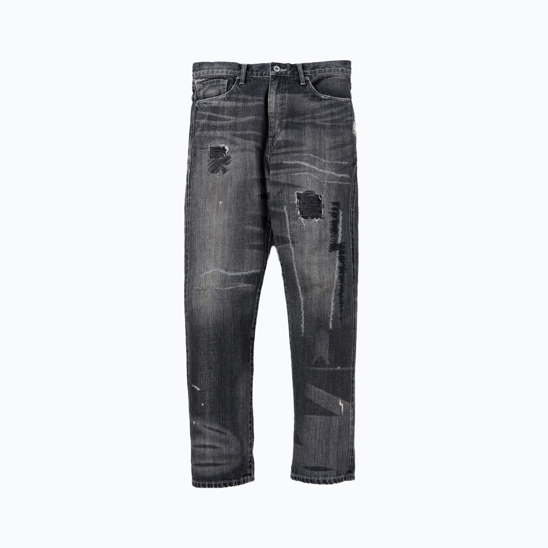 NEIGHBORHOOD SAVAGE DP MID PANTS 刀割頗壞  黑桃 黑/藍-231XBNH-PTM08