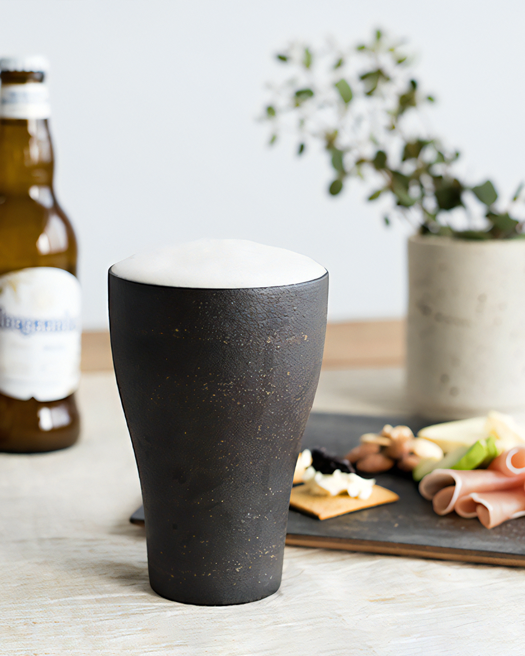 明山窯 TEIBAN WARE 啤酒杯 棕啡｜信樂燒