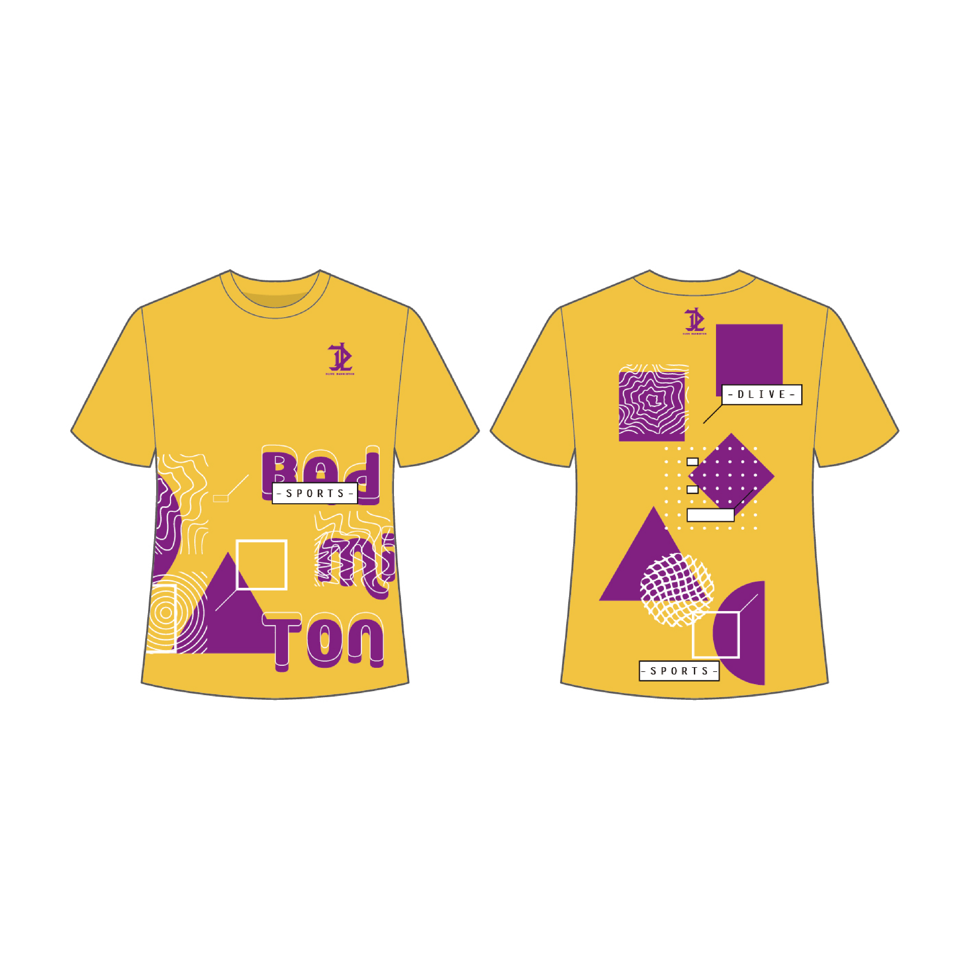 昇華圓領羽球服 - 積木方塊