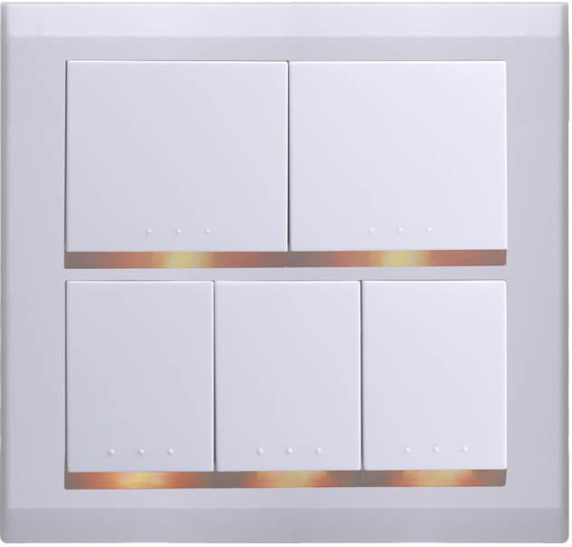 中一 月光基本款/五開關蓋板組 JY-N5552-LI