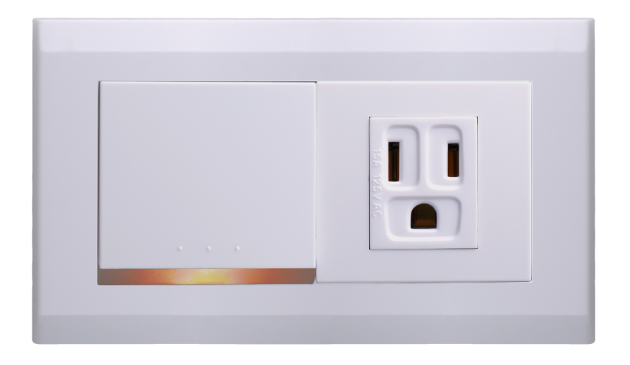 中一 月光基本款/一開關一插座蓋板組 JY-1101(W)+JY-N5152(N4108-LI)