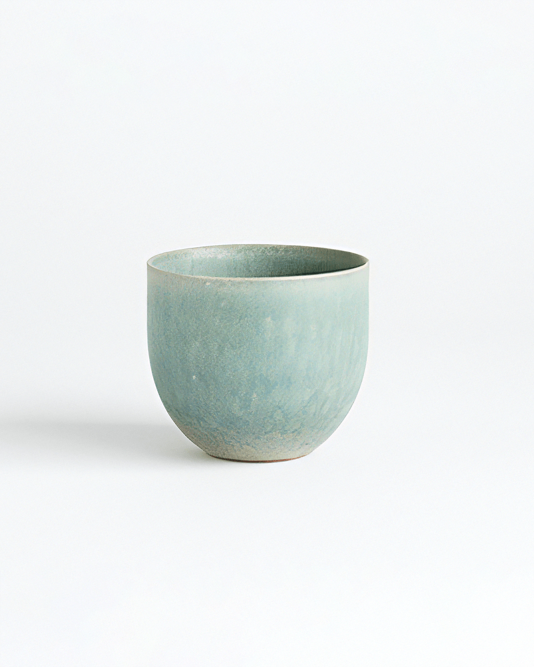 Meizan kiln Teiban Ware latte cup light celadon｜Shigaraki ware