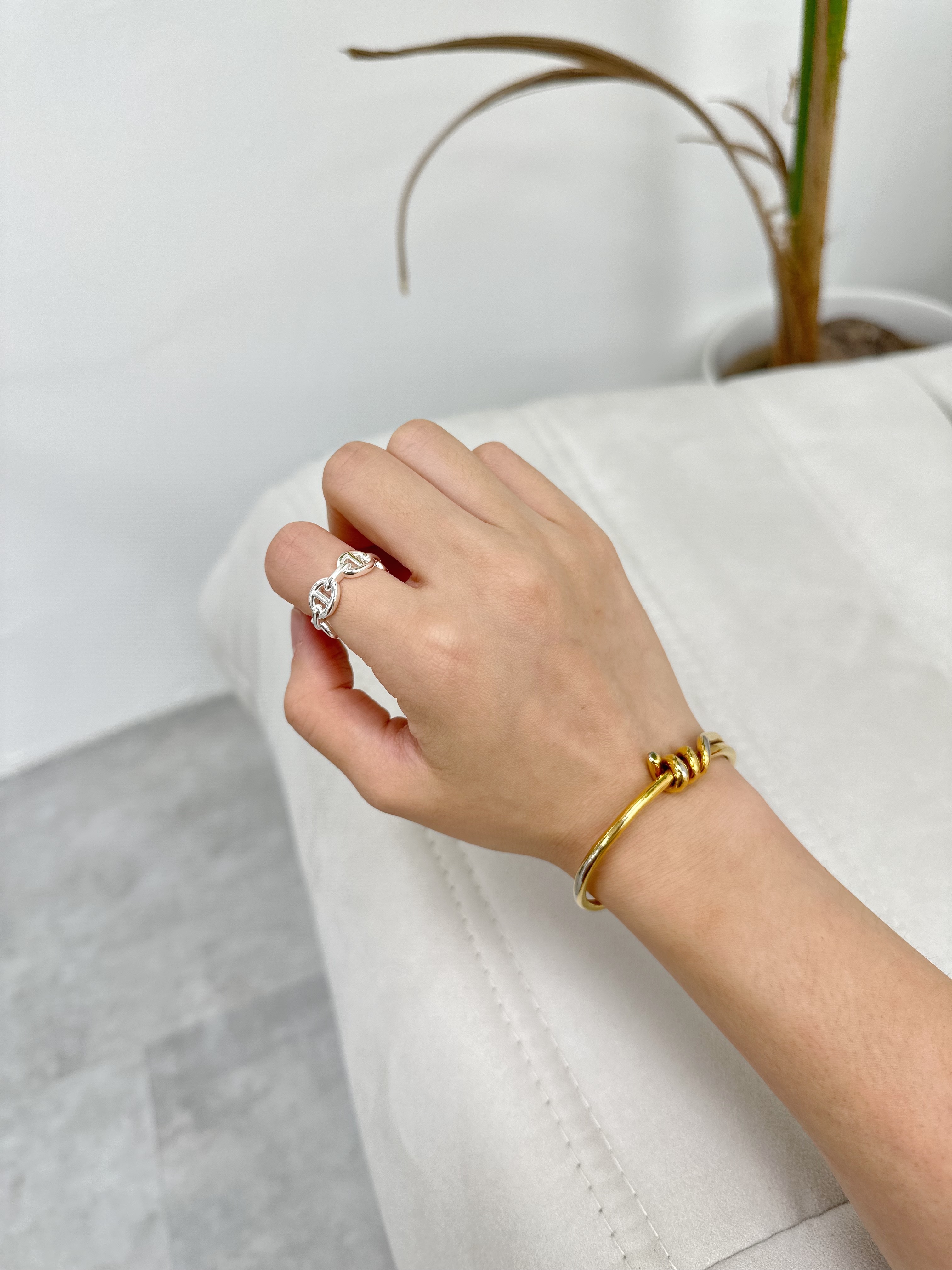 Hermes Chaine D'Ancre Enchainee Ring