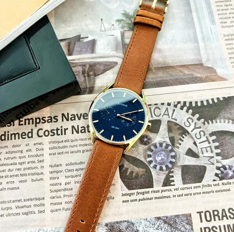 【entr’ee 力抗】經典時尚簡約腕錶 LT128MKND(藍色) 40mm  現代鐘錶