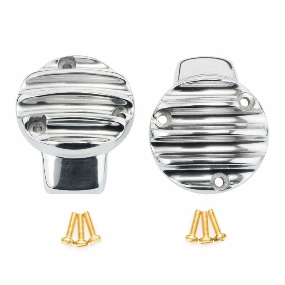 Motone 水冷凱旋專用 節流閥 飾蓋 鰭片 - 拋光銀