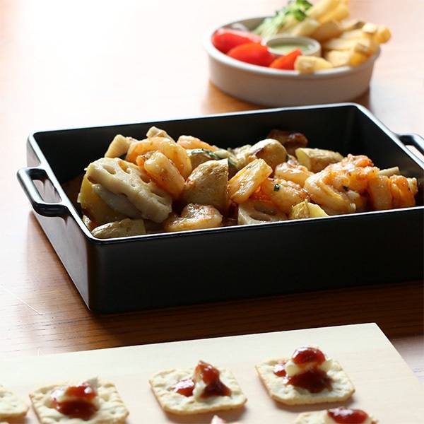 中川政七-kamoshika道具店-長方形烤皿 S 黑