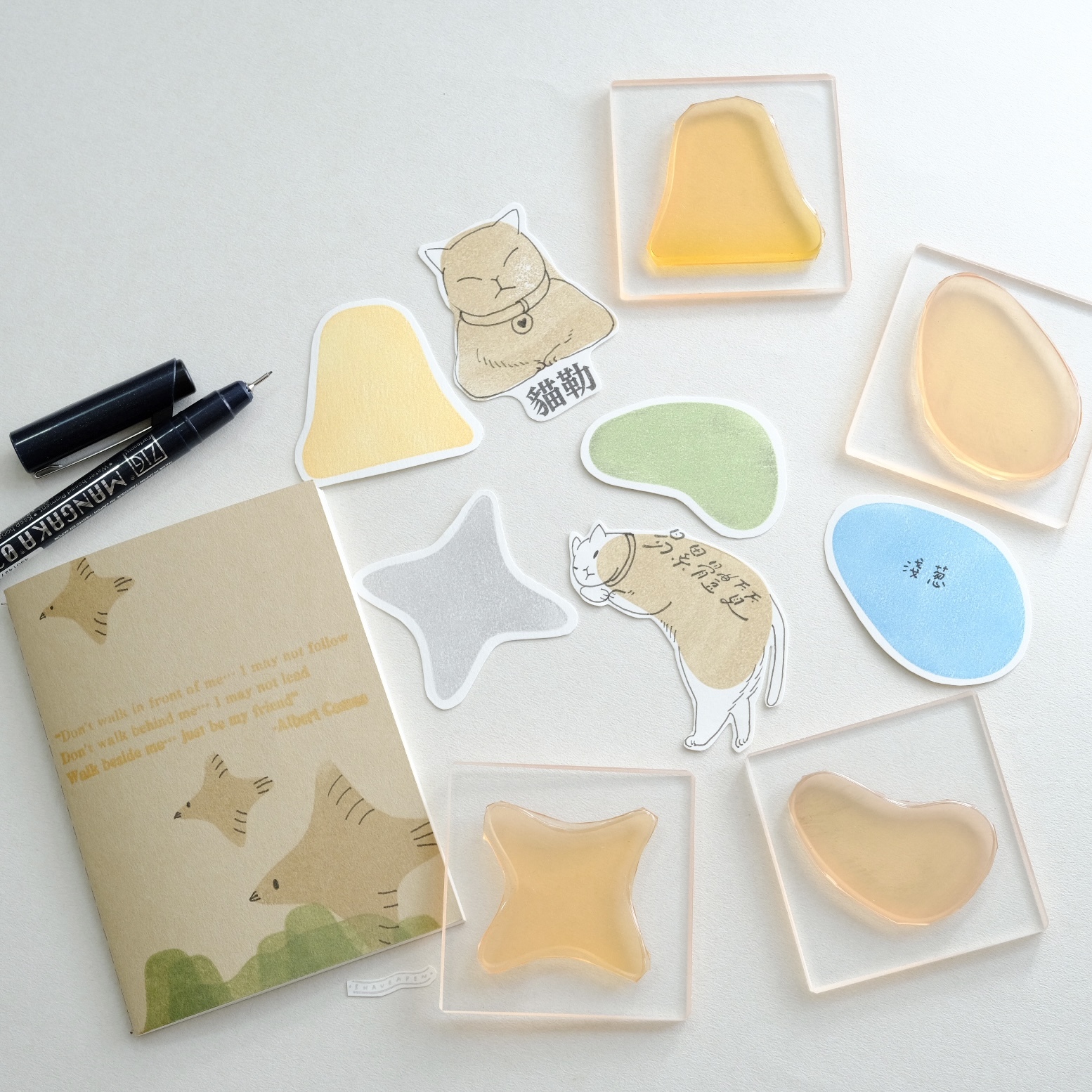 (售完絕版) 自然形狀幾何系列 (M) 膠版印章｜一分之一工作室 臺灣