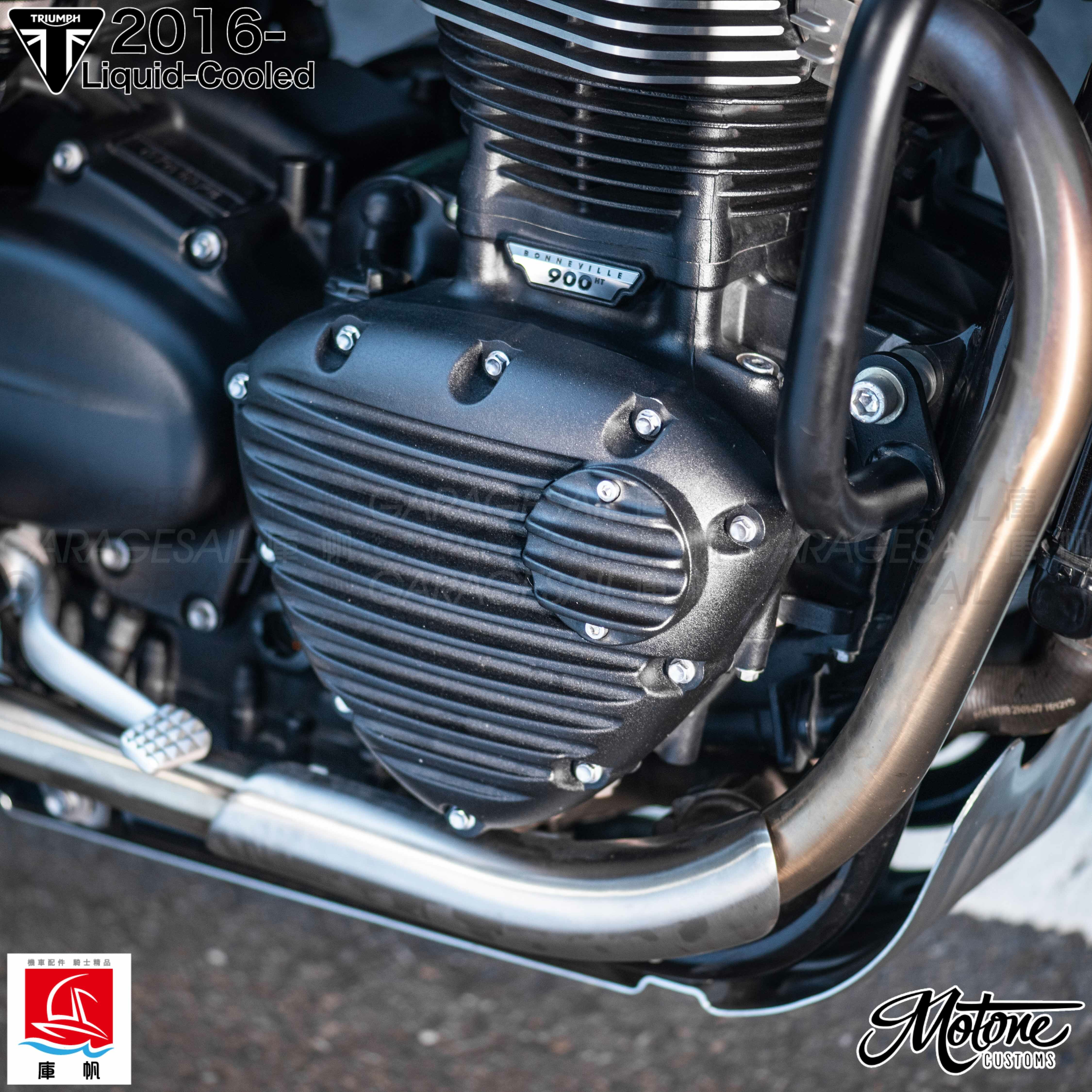 Motone LC Clutch Badge/Points ACG Cover - Ribbed - Black