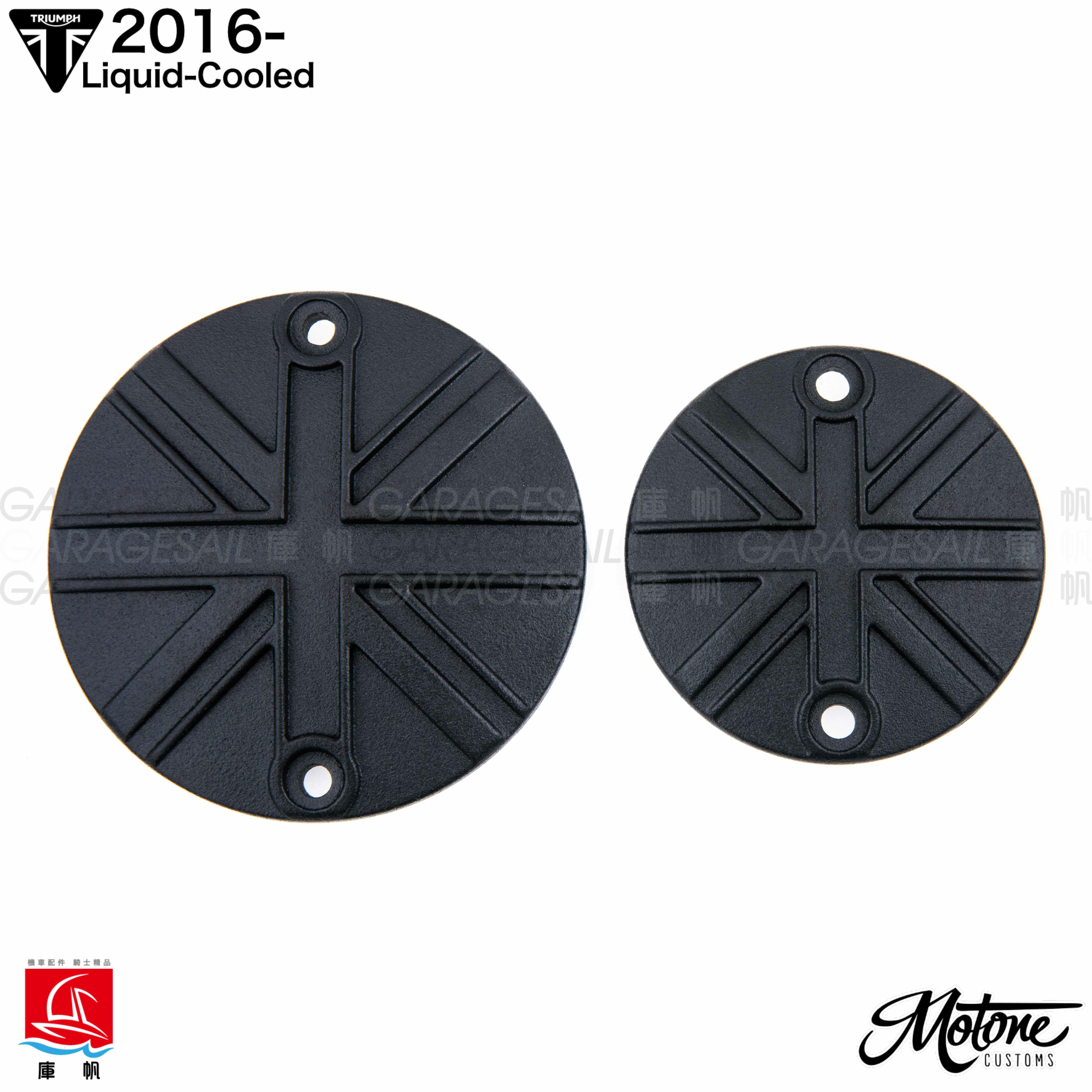 Motone LC Clutch Badge/Points ACG Cover - Union Jack - Black