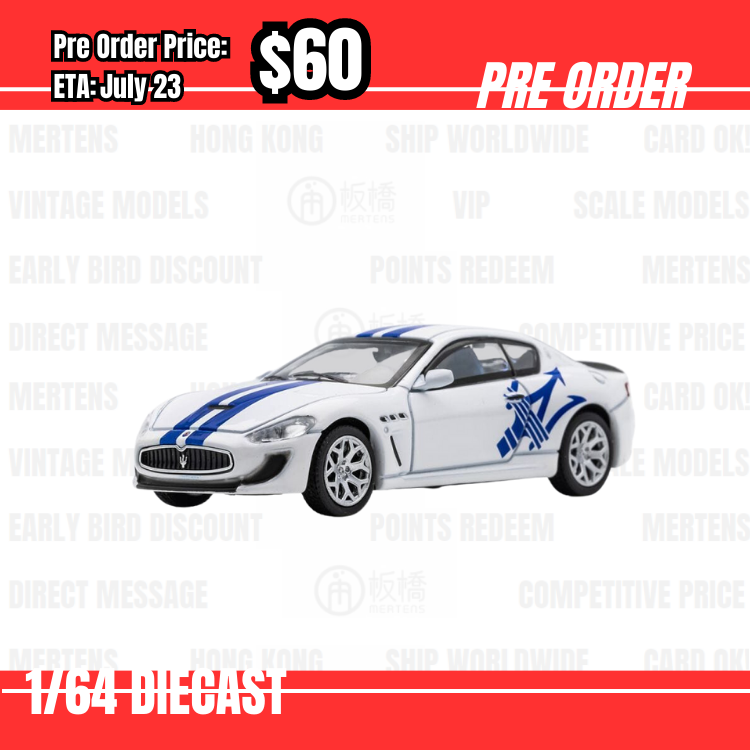 Pre Order-$60 DCT 1:64 Maserati Gran Turismo Coupe White [OD09/06]