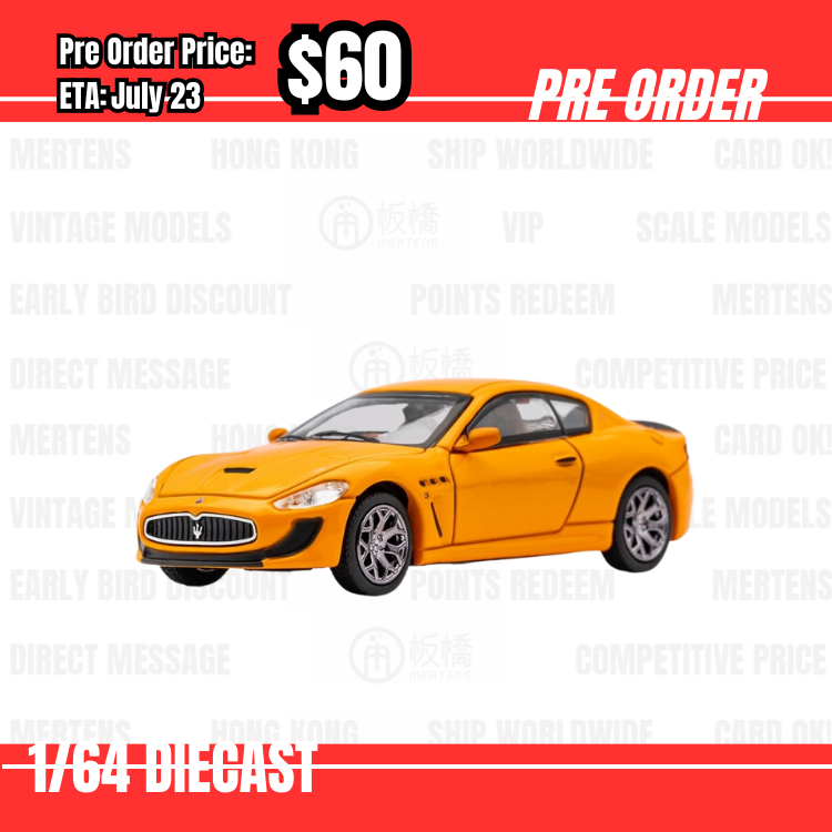 Pre Order-$60 DCT 1:64 Maserati Gran Turismo Coupe Orange [OD09/06]