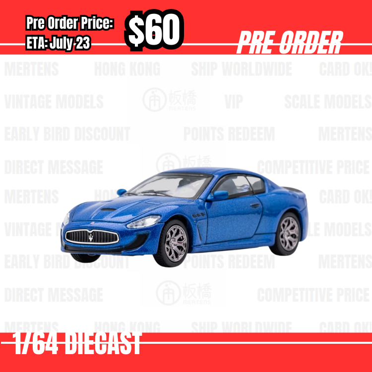 Pre Order-$60 DCT 1:64 Maserati Gran Turismo Coupe Blue [OD09/06]
