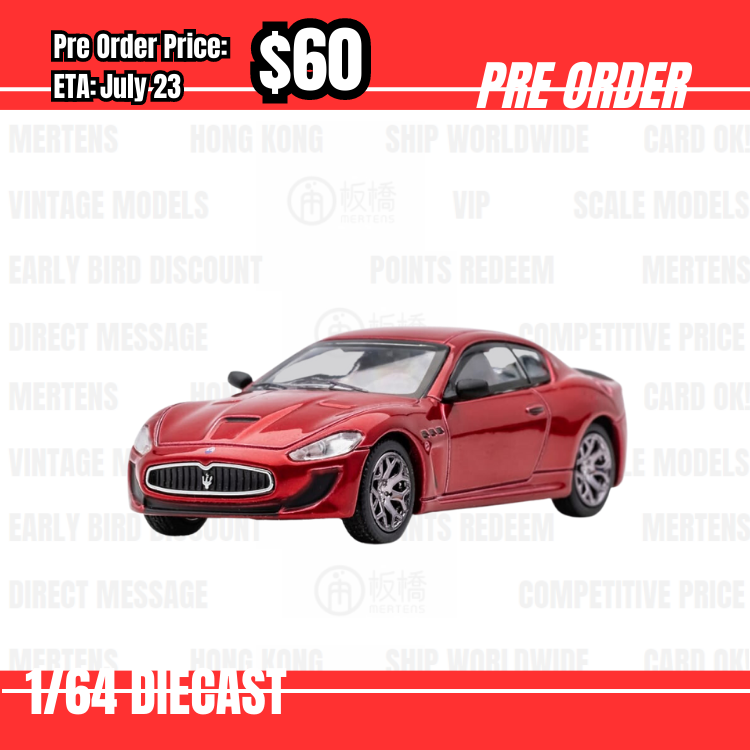 Pre Order-$60 DCT 1:64 Maserati Gran Turismo Coupe Red [OD09/06]