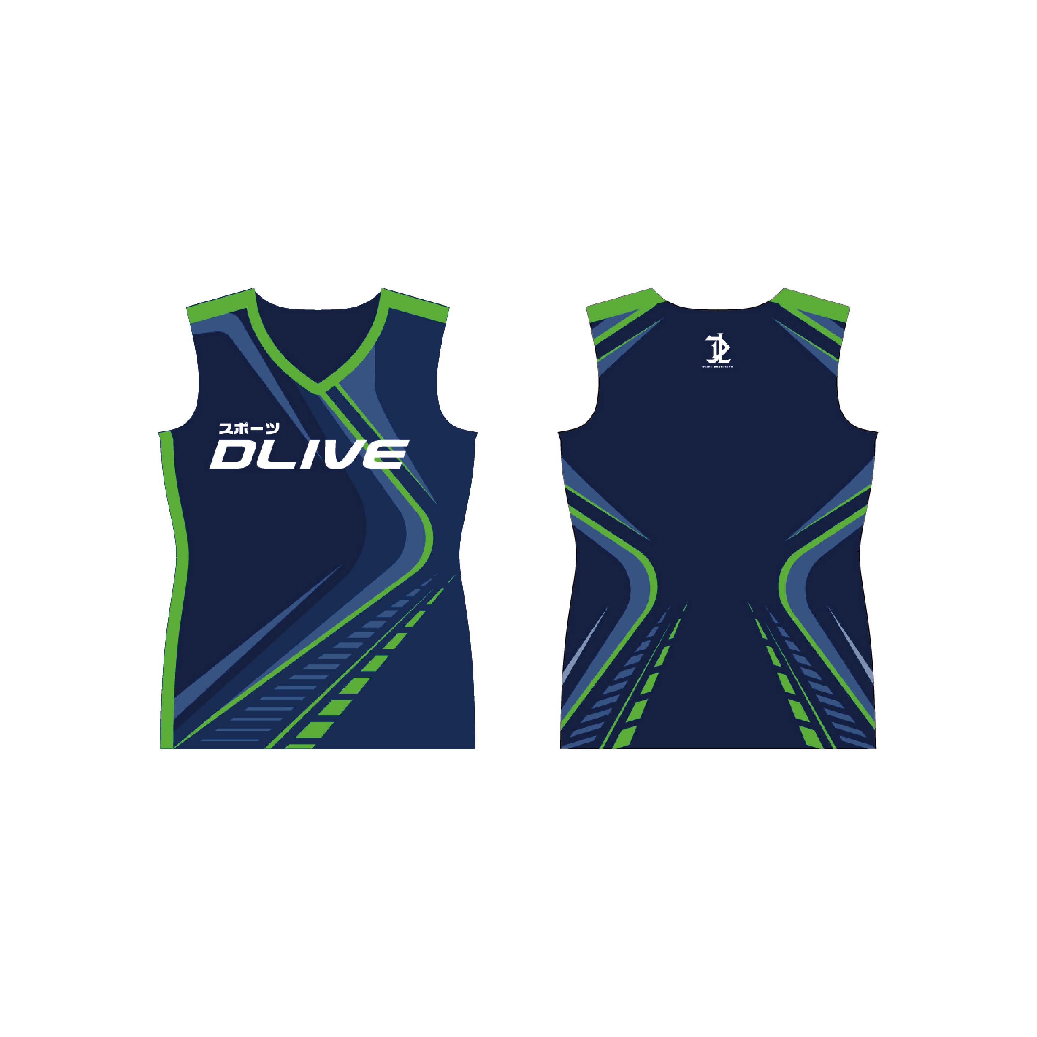 昇華V領羽球背心 - 競速