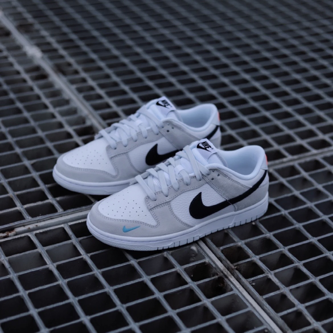 Nike Dunk Low 麂皮白藍灰 小藍勾 FJ4227-001