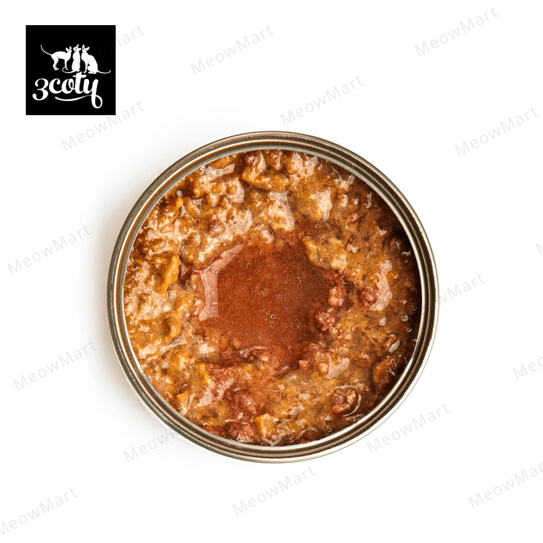 3coty® 100%單一蛋白無膠主食罐 (純鵝肉醬) 80g