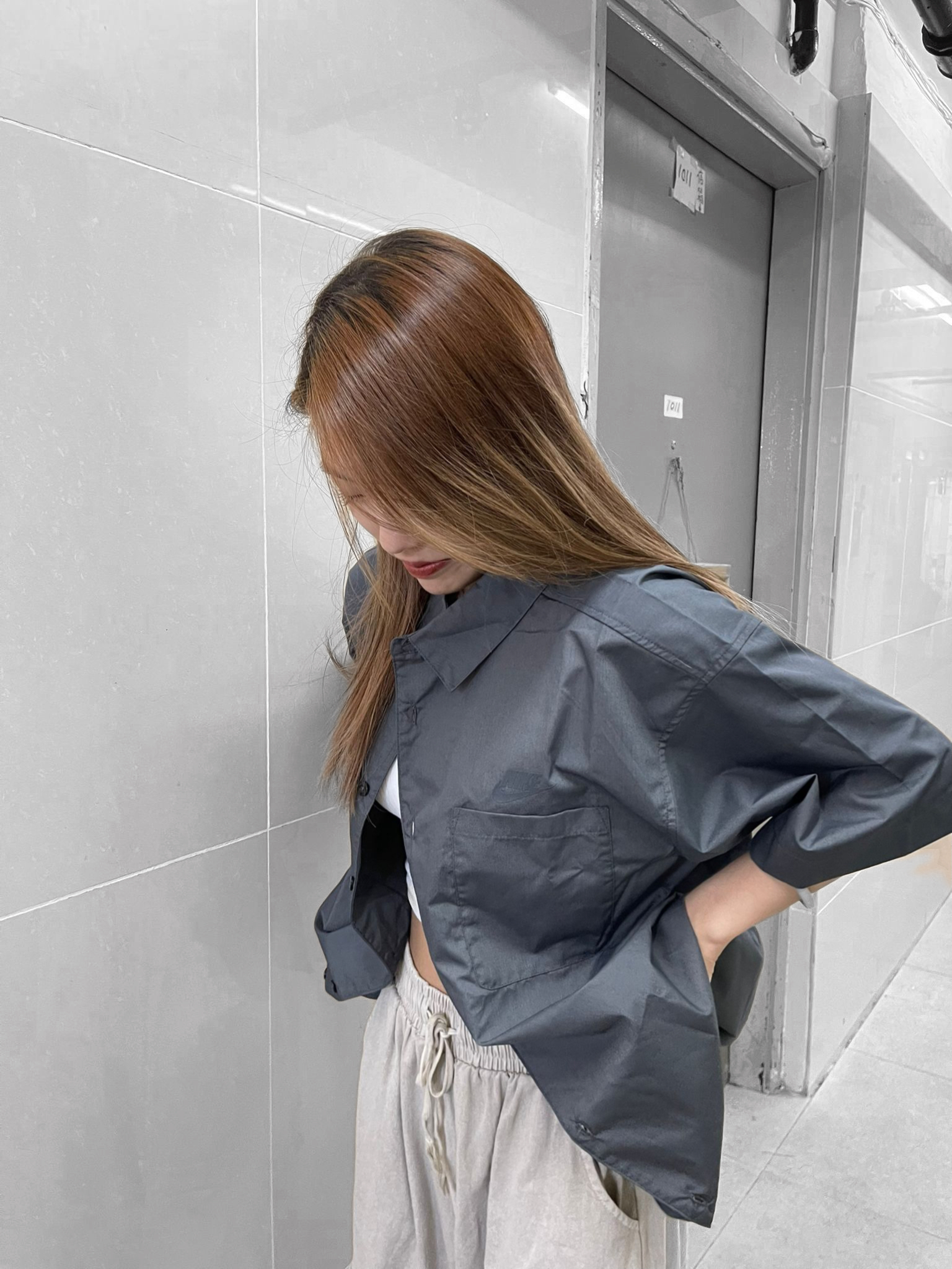 Nike Sportswear Swoosh 恤衫兩色 Grey/Teal(湖水綠)