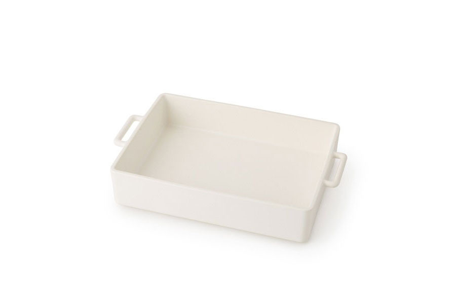 中川政七-kamoshika道具店-長方形烤皿 L 白