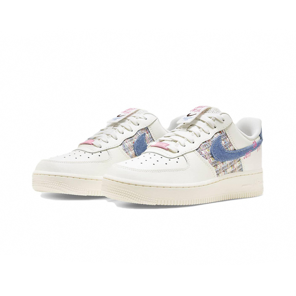 Nike Air Force 1 Low JUST DO IT 牛仔刺繡 小香風 FJ7740-141