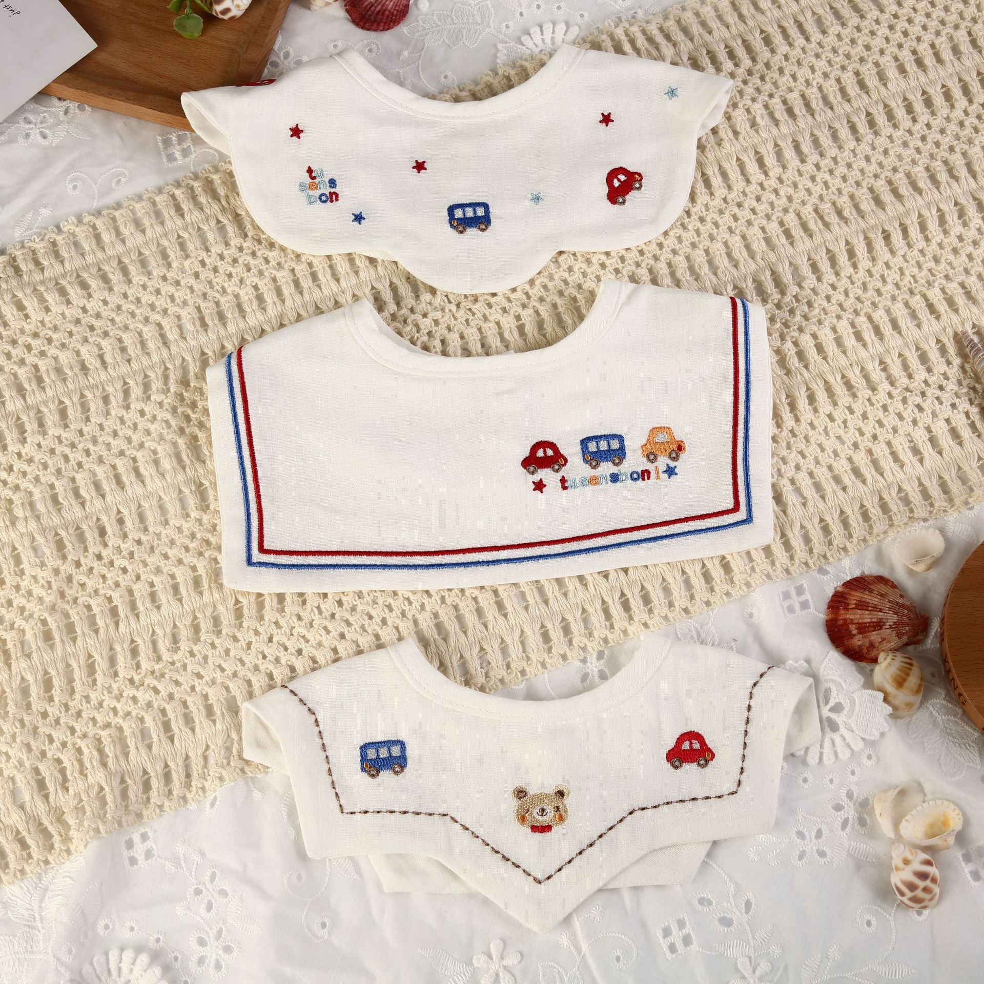 Y30WE_SS23_C🚗🐻汽車小熊口水肩組合(3pcs)(pre-order)