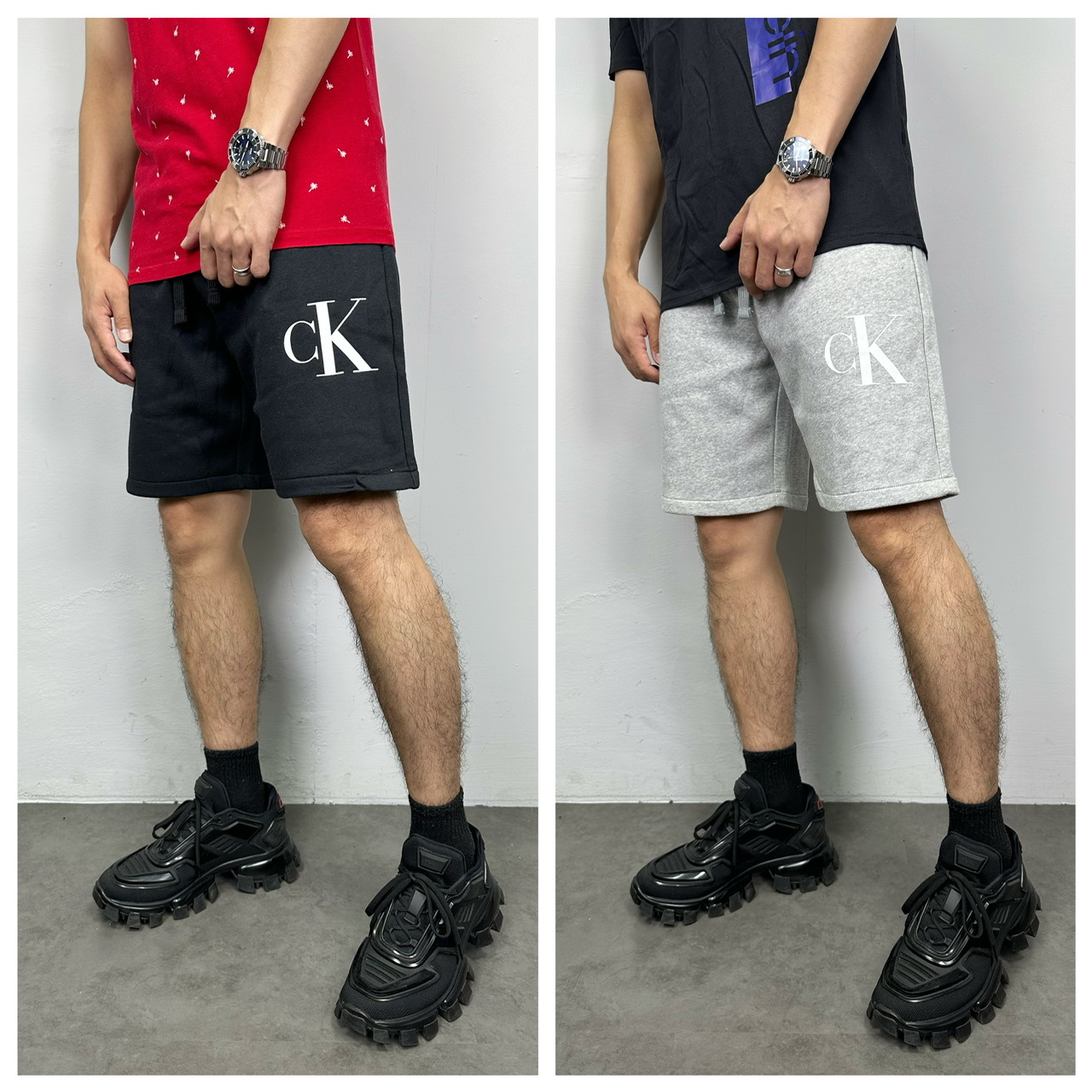 Calvin Klein CK 側邊經典字母 棉褲 短褲