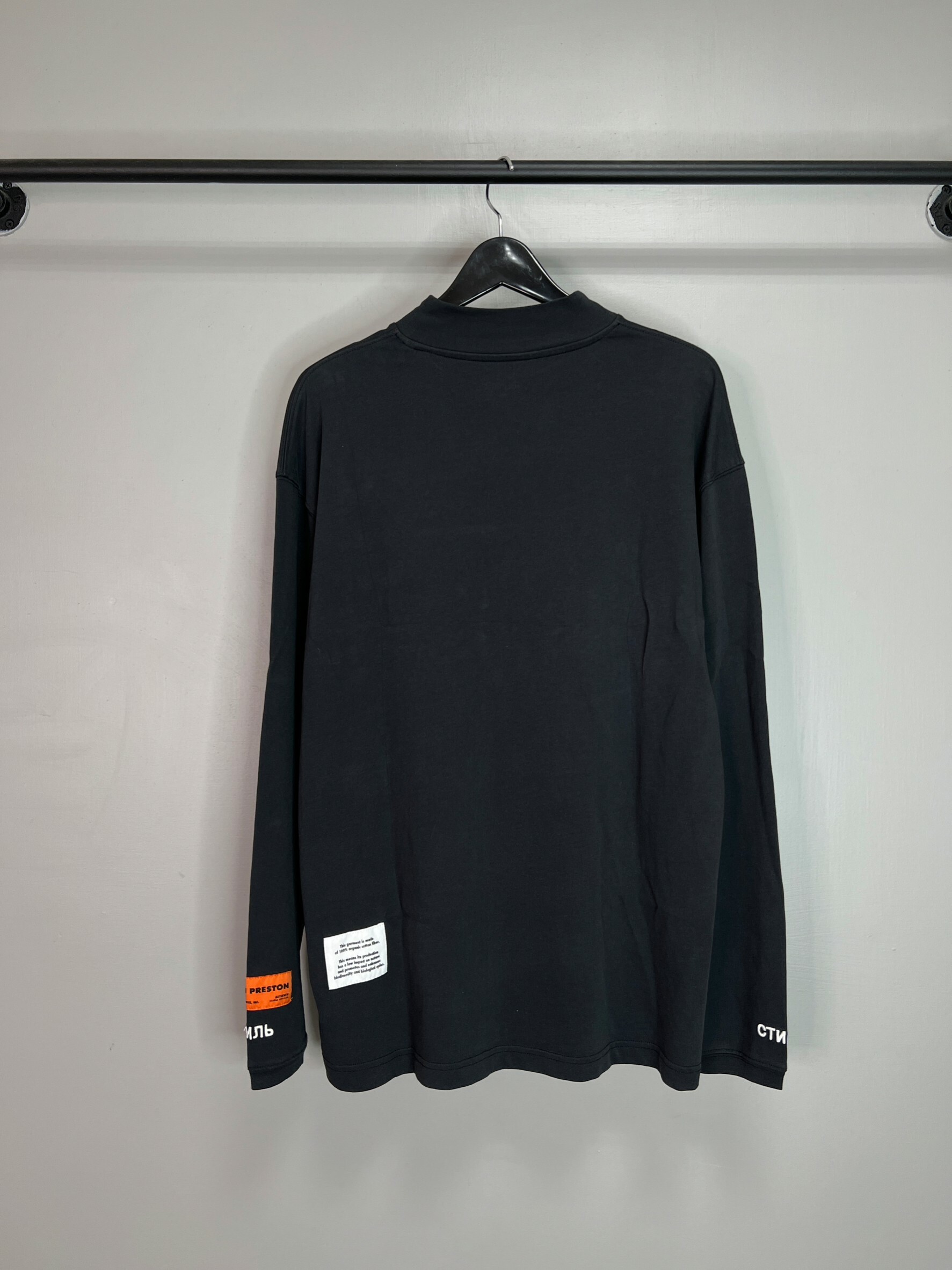 Heron Preston 領口LOGO 黑色 薄長袖