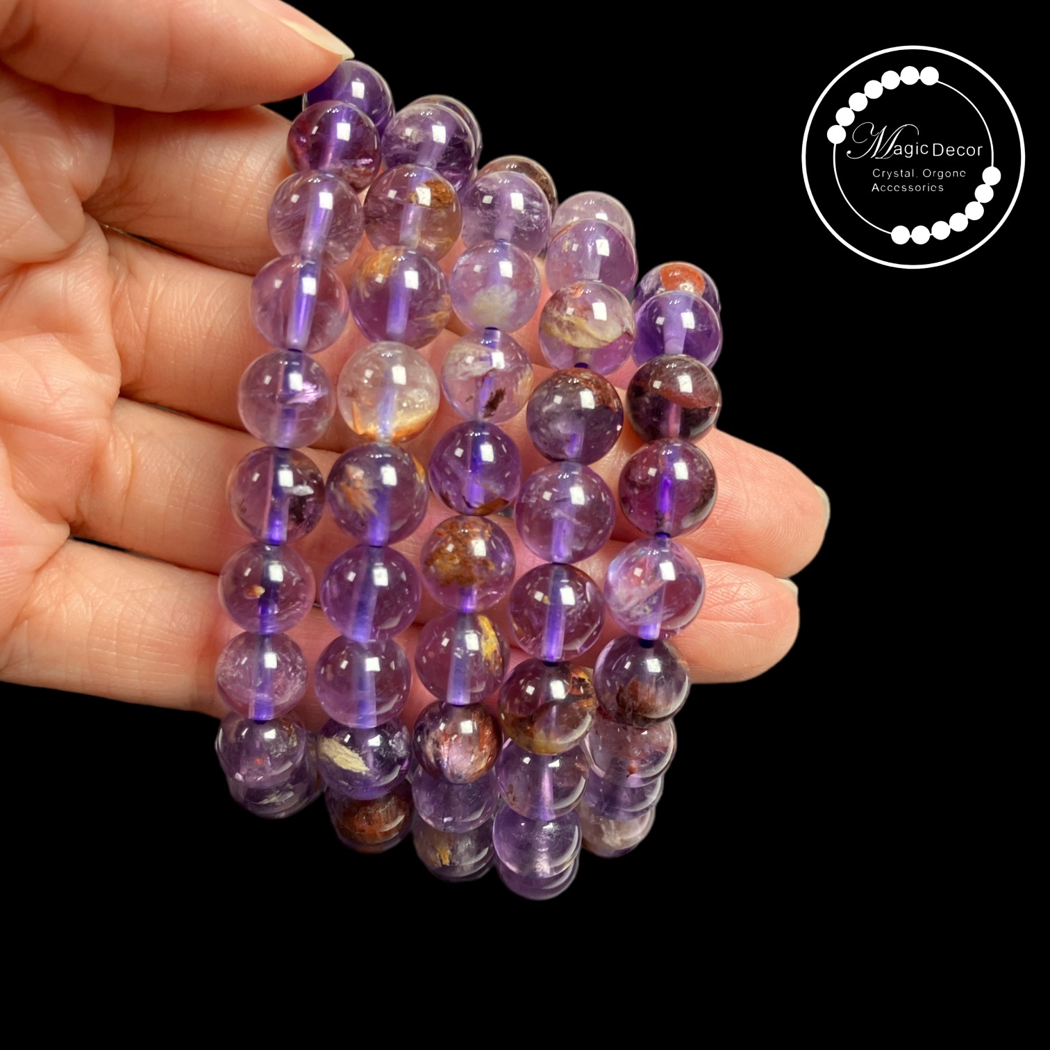 250927 - C19 8mm+畢業級透體紫幽靈手串