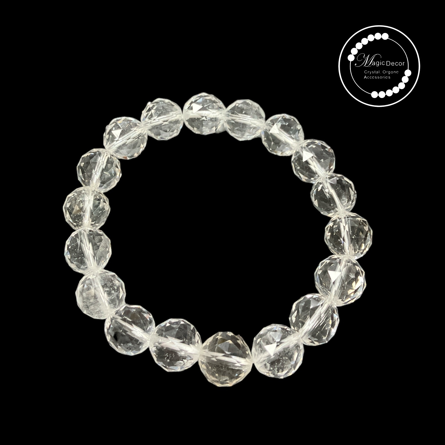 260117 - C52 10mm+水晶燈切割白水晶手串